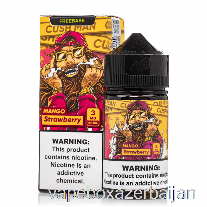 Vape Baku Cush Man - MANGO STRAWBERRY - Nasty Juice E-Liquid - 60mL 0mg